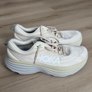 Like new Hoka Women's Cream Athletic Shoes